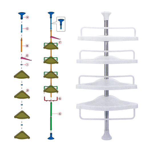 Corner Storage Rack for Kitchen and Bathroom (Wholesale)