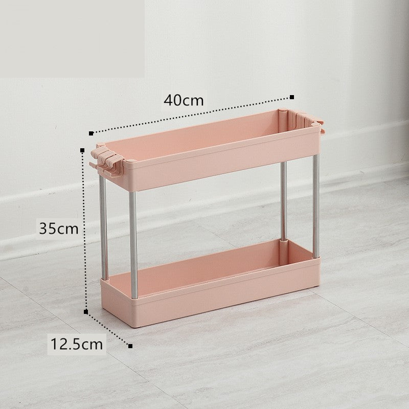 Narrow Storage Rack for Bathroom and Kitchen Spaces