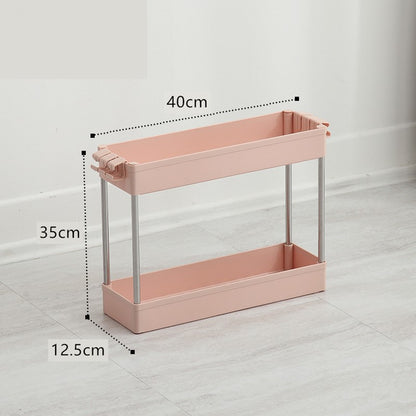 Narrow Storage Rack for Bathroom and Kitchen Spaces