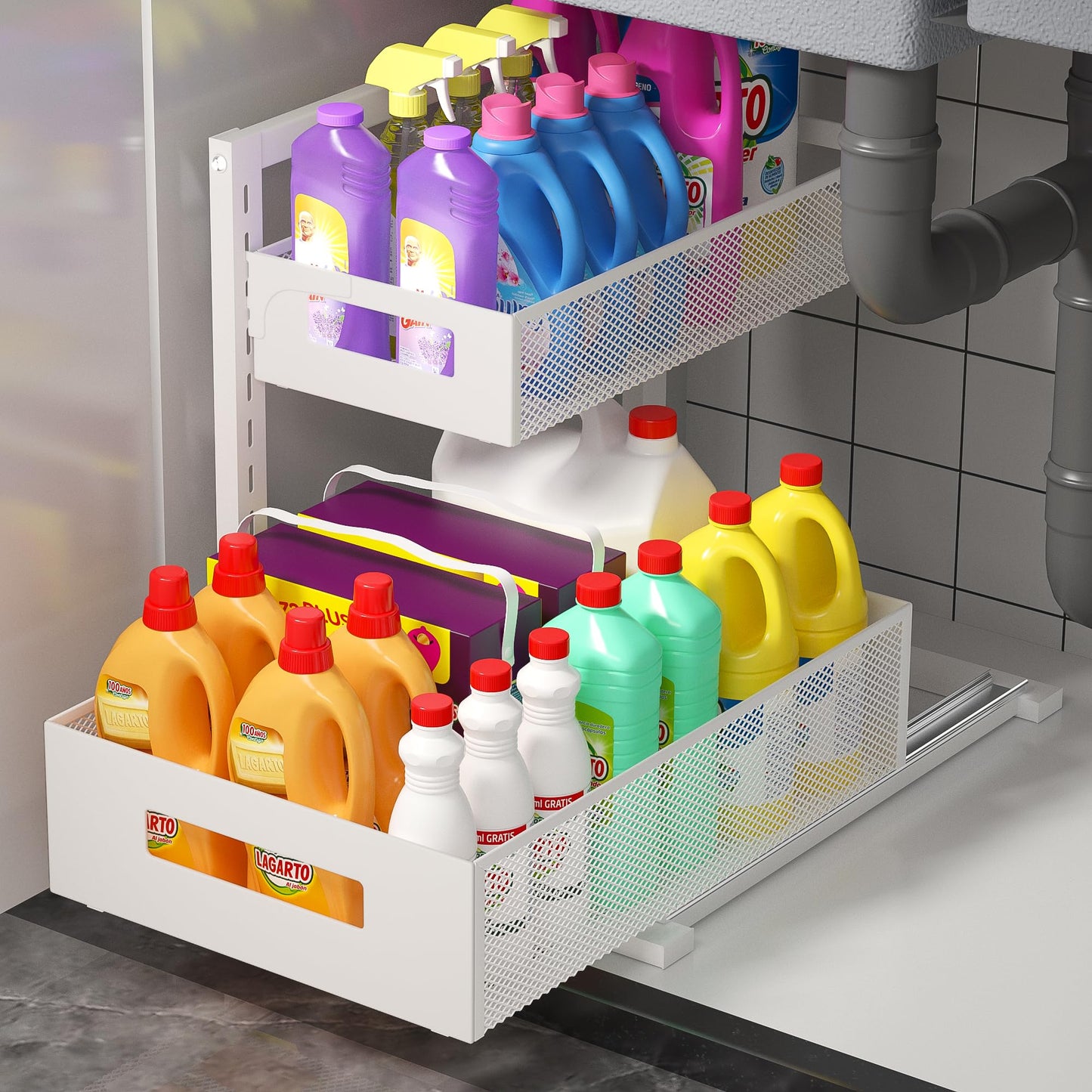 SmoothSlide 2-Tier Under Sink Organizer XL