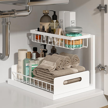 OptiSpace White Under-Sink Cabinet Organizer