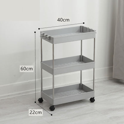 Narrow Storage Rack for Bathroom and Kitchen Spaces