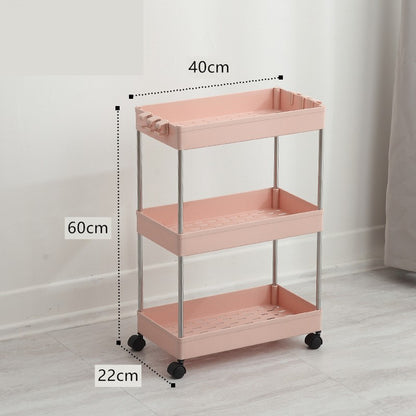 Narrow Storage Rack for Bathroom and Kitchen Spaces