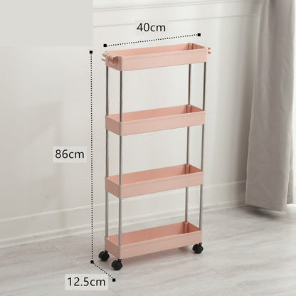 Narrow Storage Rack for Bathroom and Kitchen Spaces