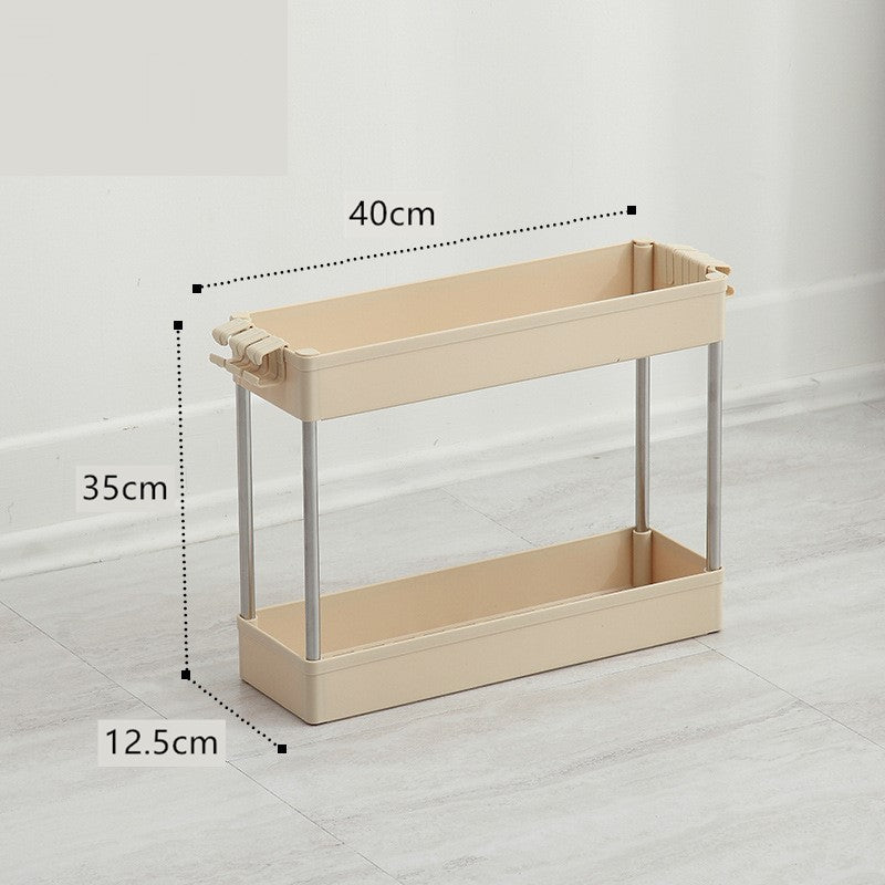 Narrow Storage Rack for Bathroom and Kitchen Spaces