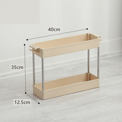 Narrow Storage Rack for Bathroom and Kitchen Spaces