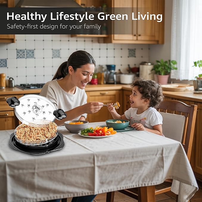 Heavy Duty Chicken Shredder Tool Twist – Visible Meat Shredder BPA-Free, Anti-Slip Base – Manual Meat Grinder for Shredding Pork, Beef, Chicken – Includes Brush, Tong, Silicone Mat & Middle Plate