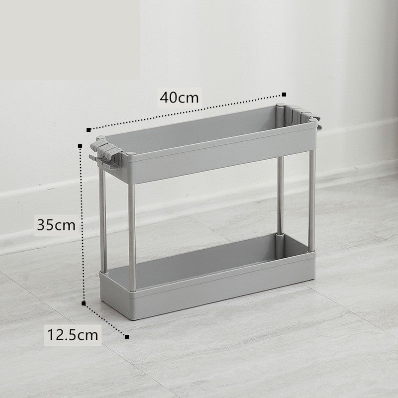 Narrow Storage Rack for Bathroom and Kitchen Spaces
