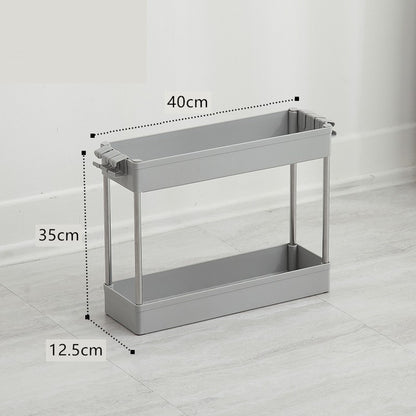 Narrow Storage Rack for Bathroom and Kitchen Spaces