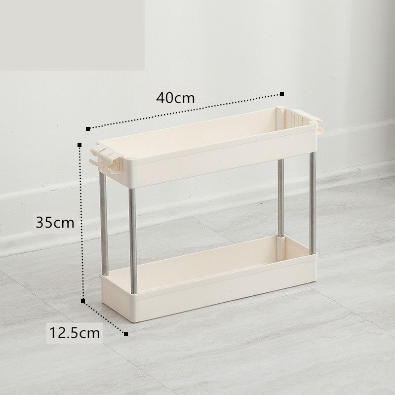 Narrow Storage Rack for Bathroom and Kitchen Spaces
