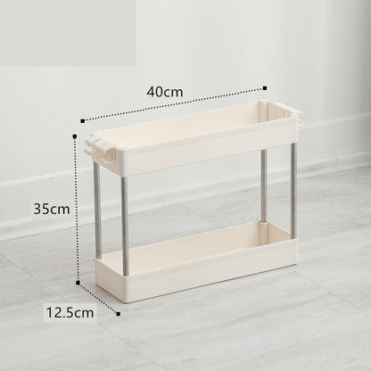 Narrow Storage Rack for Bathroom and Kitchen Spaces